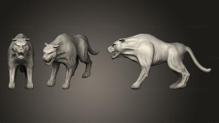 Статуэтки животных (Зверь, STKJ_1911) 3D модель для ЧПУ станка